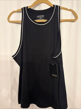 Adrienne Vittadini Black Tank with White Trim